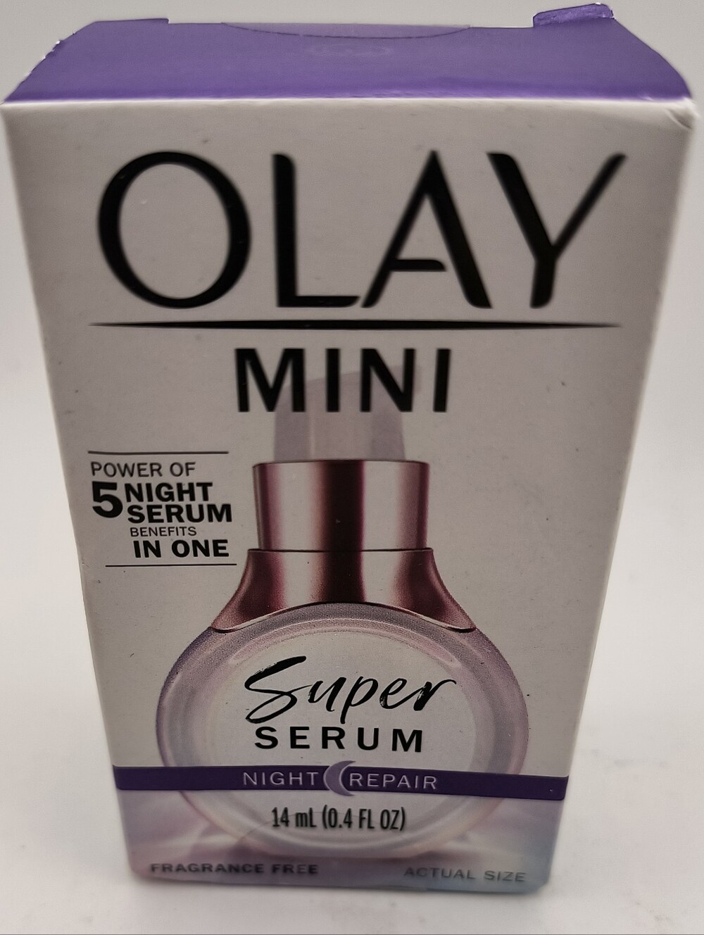 Olay Minis Super Serum Night Repair 0.4 Floz Sealed Fragrance Free Skincare NIB